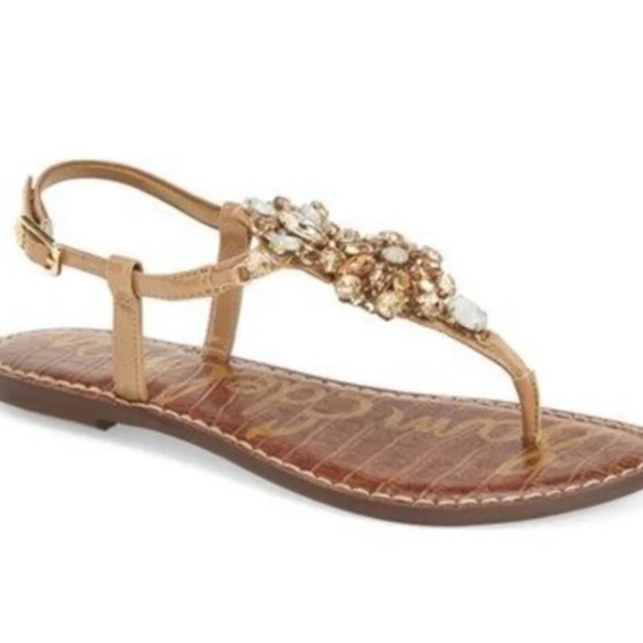 Sam Edelman Grayson Rhinestone Thong Sandals Size 8.5 - Picture 2 of 11